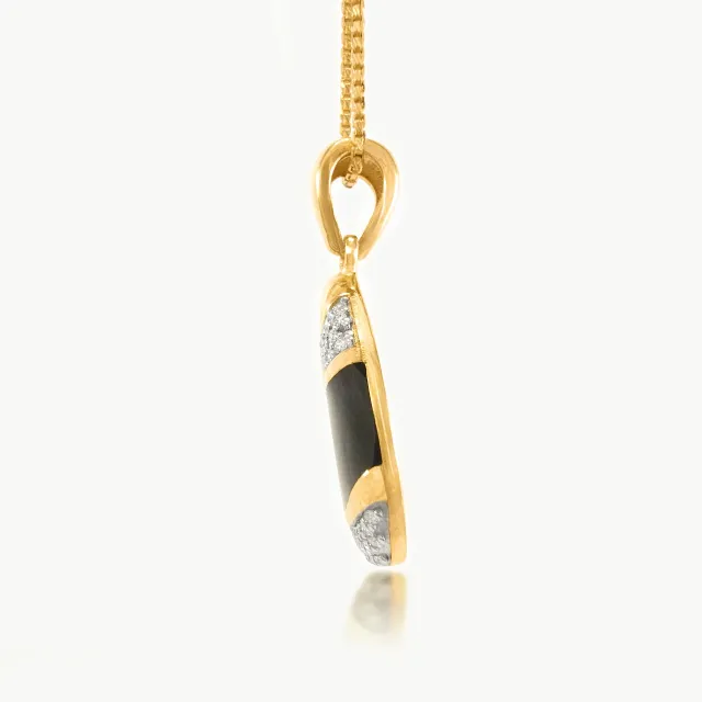 Peony Teardrop Design Diamond Pendant