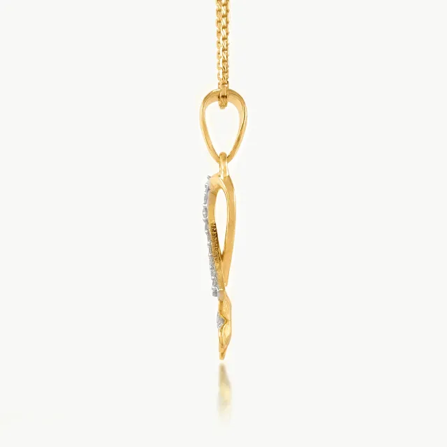 Rose Pettle Design Diamond Pendant
