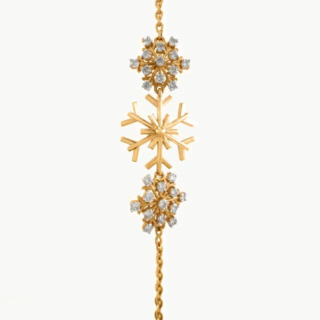 Snowflake Design Diamond Bracelet