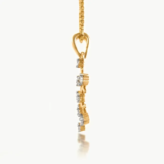 SnowFlake Design Diamond Pendant