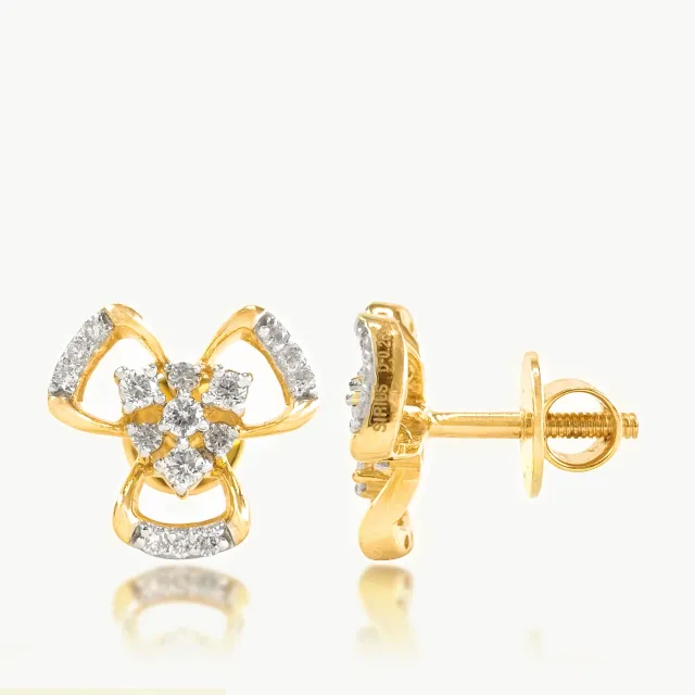 Sophie Flower Design Diamond Earring