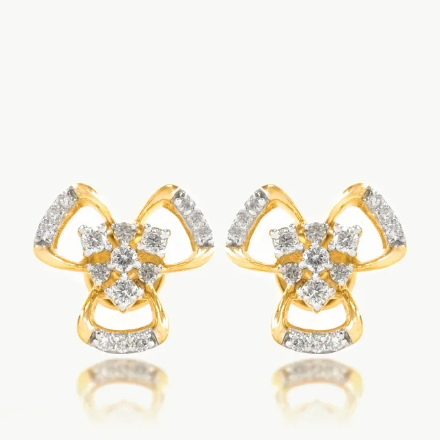 Sophie Flower Design Diamond Earring