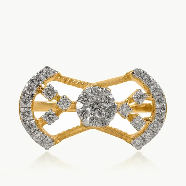 Tied Petal Diamond Ring