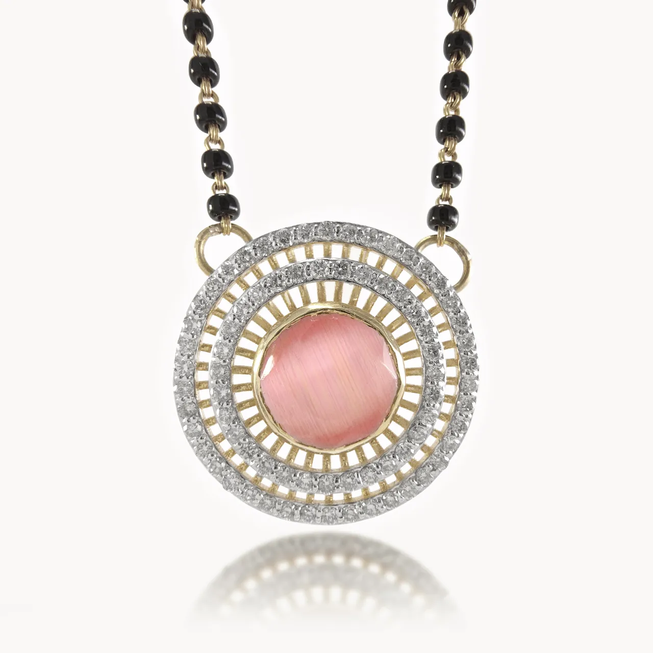 Olivia Pink Stone Diamond Mangalsutra