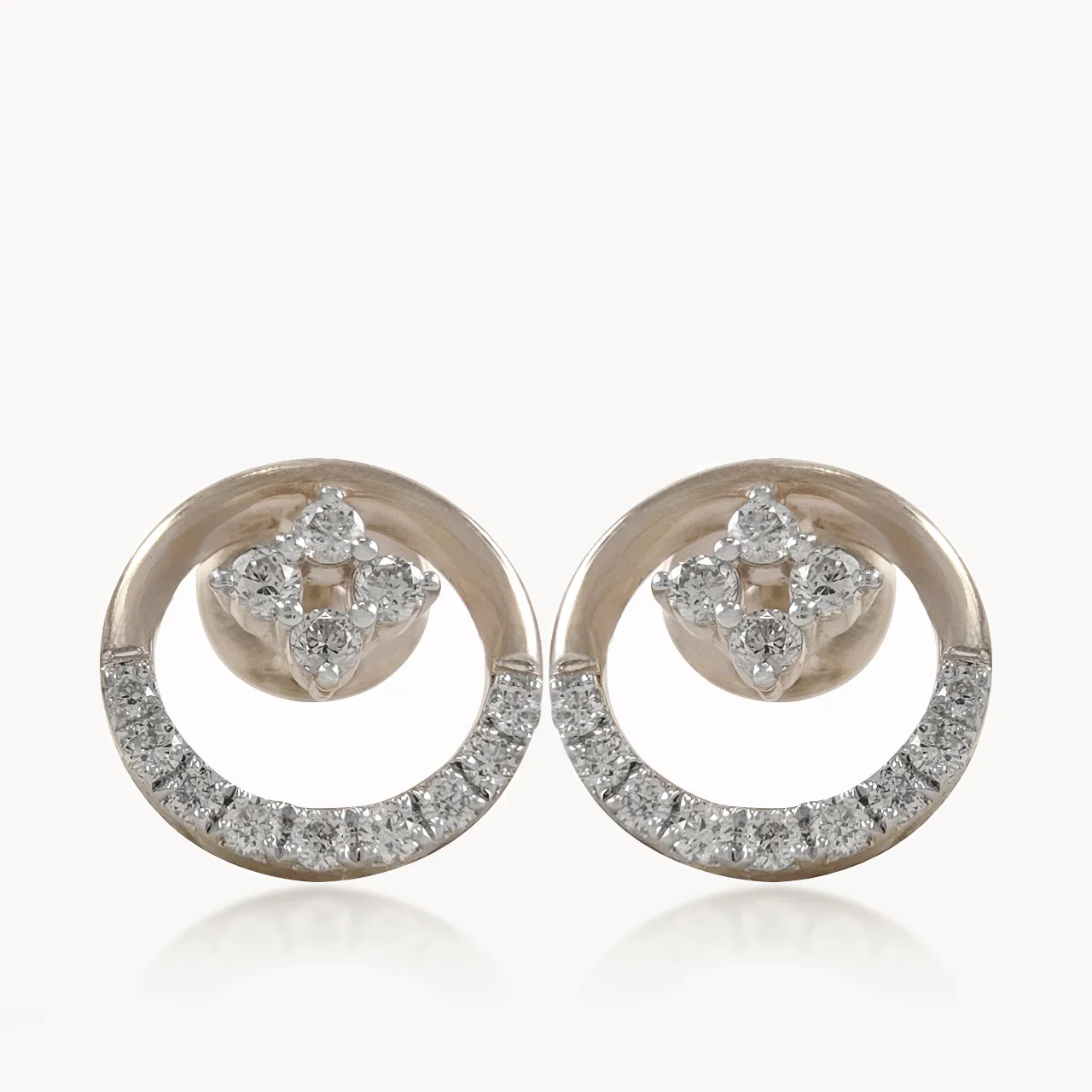 Orbital Diamond Flower Studs