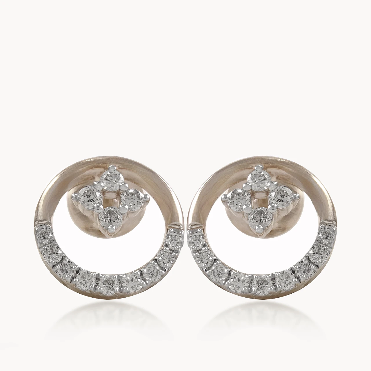 Orbital Diamond Flower Studs