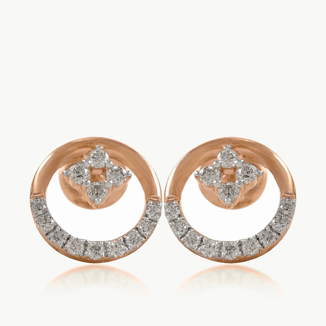 Orbital Diamond Flower Studs
