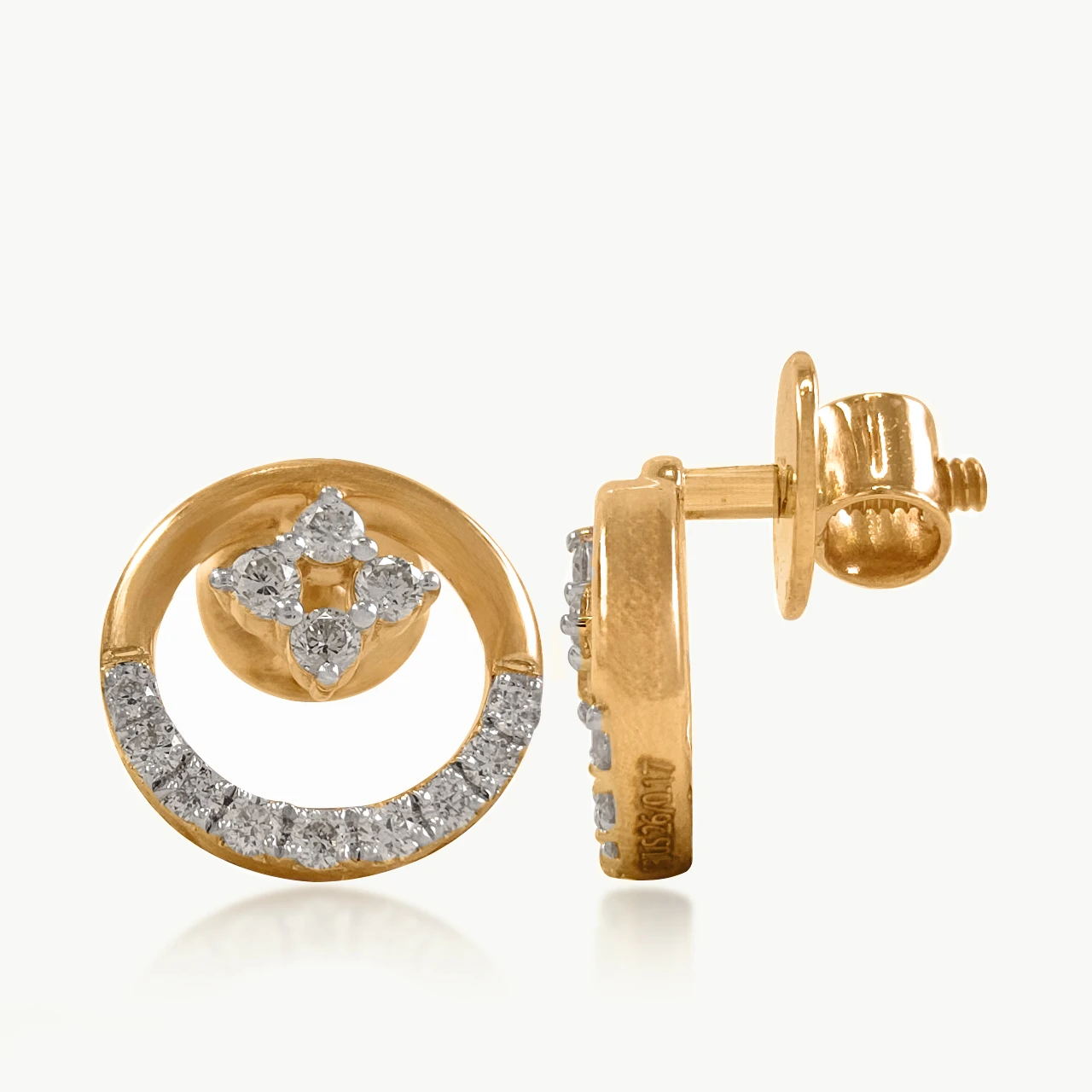 Orbital Diamond Flower Studs