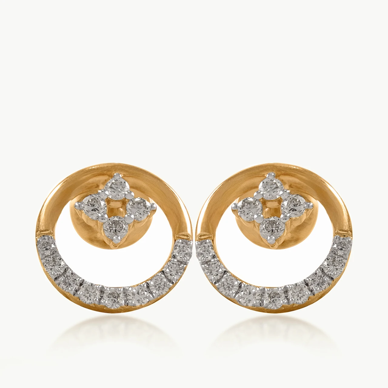 Orbital Diamond Flower Studs