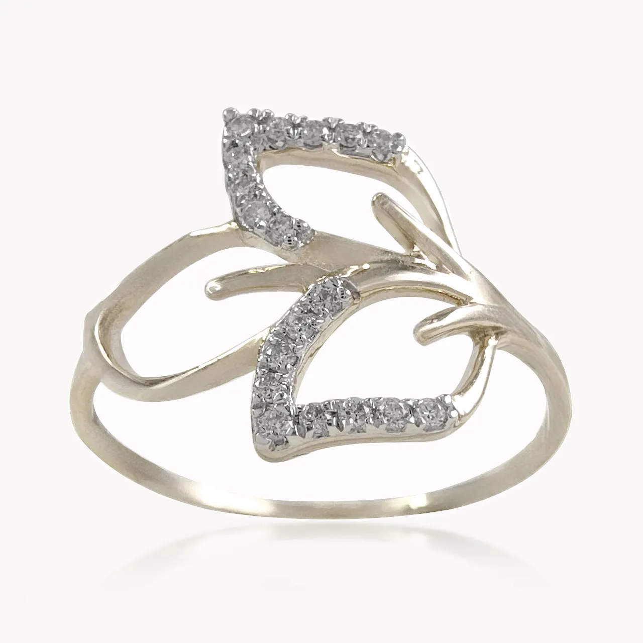 Petal Flower Diamond Dainty Ring