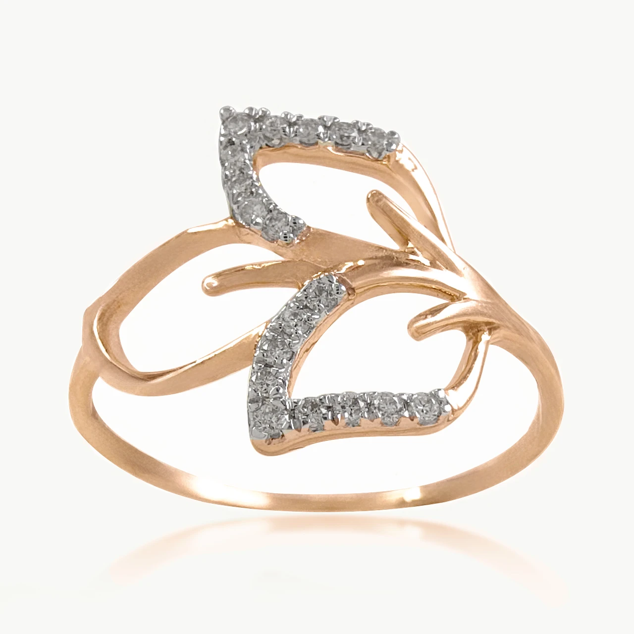 Petal Flower Diamond Dainty Ring