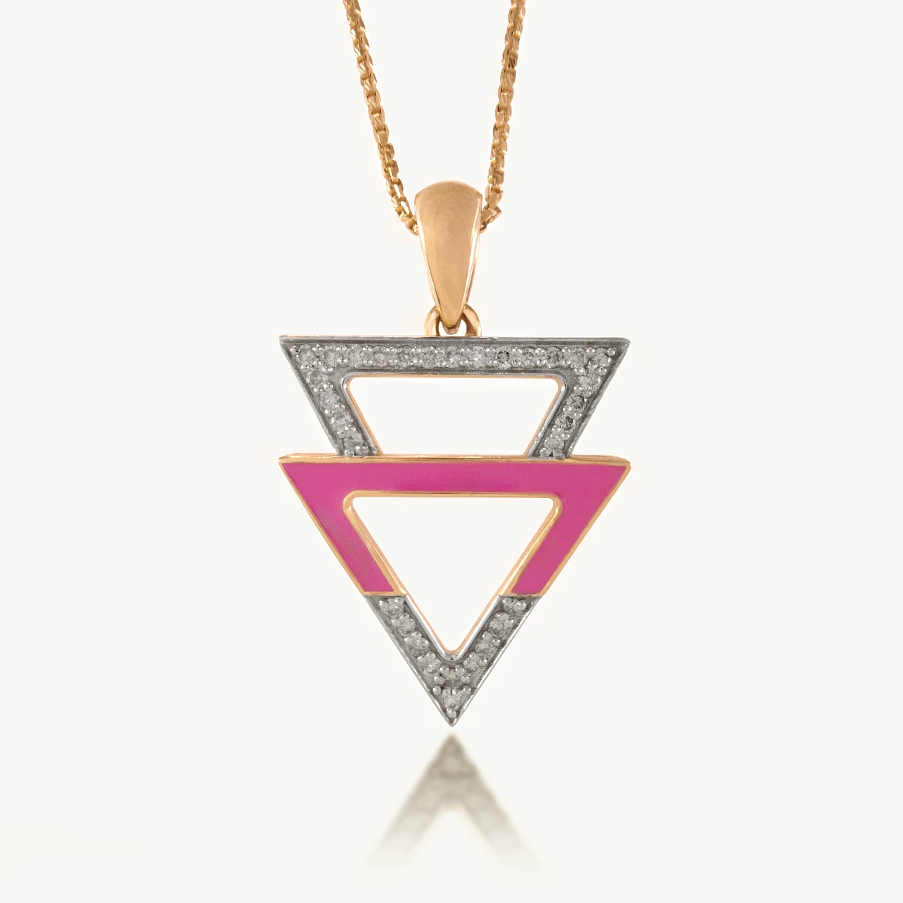 Pink Stylish Diamond Pendant