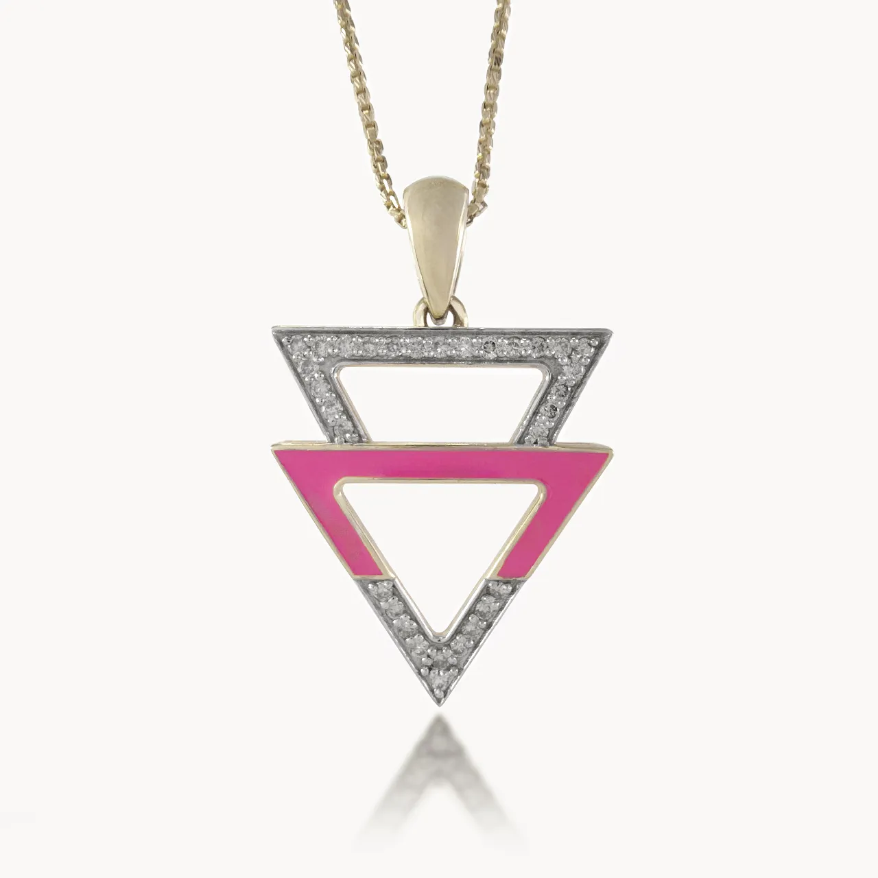 Pink Stylish Diamond Pendant