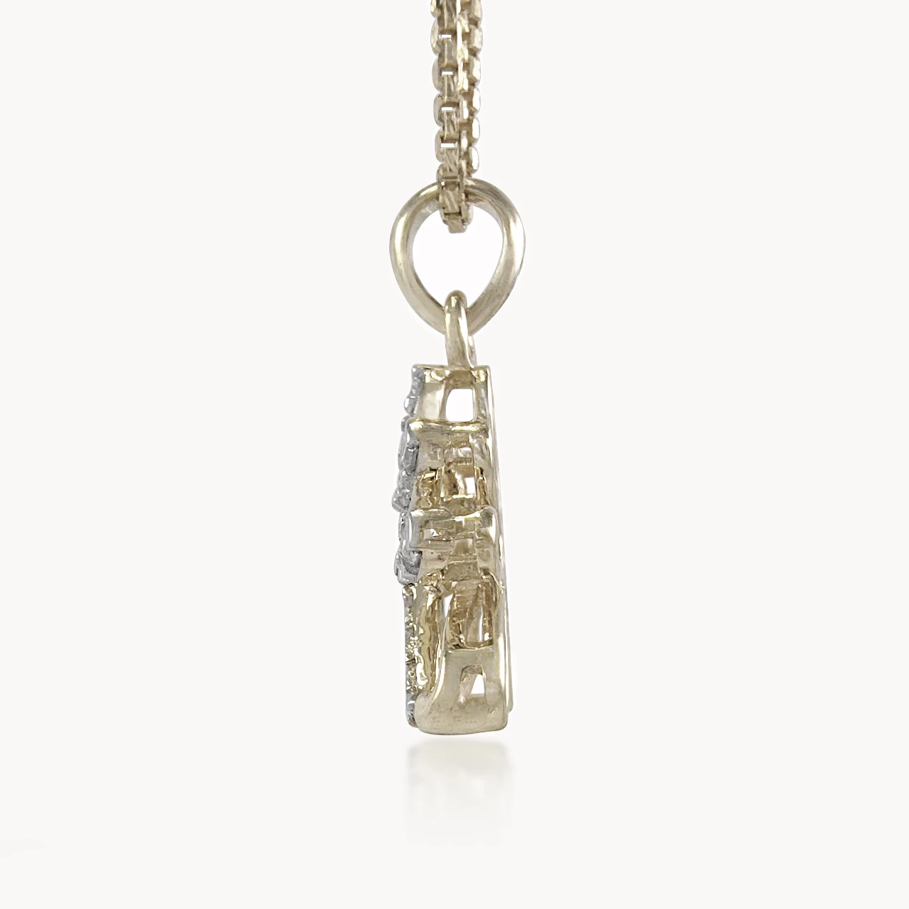 Risen Diamond Flower Pendant