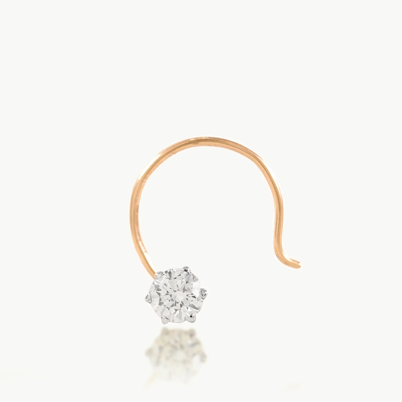Six Prong Diamond NosePin
