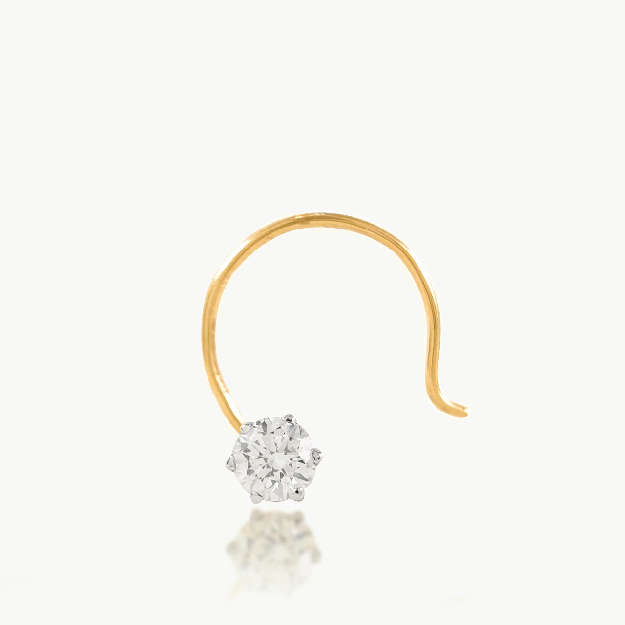 Six Prong Diamond NosePin