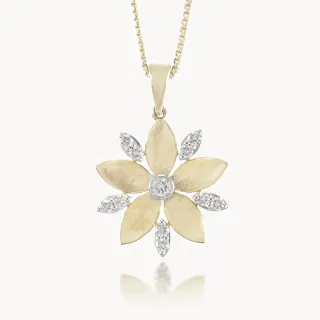 Alani Flower Design Diamond Pendant