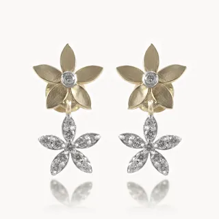 Amaya Flower Design Diamond Earrings