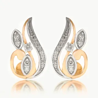 Amos Pear Shape Diamond Designer Stud Earring
