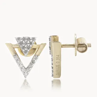 Anna V-Shape Diamond Earrings