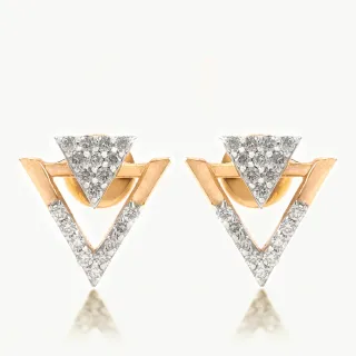 Anna V-Shape Diamond Earrings