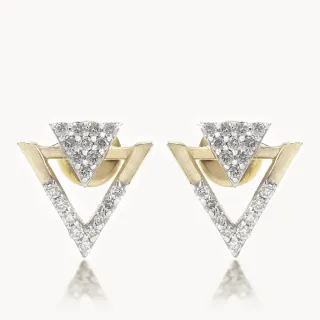 Anna V-Shape Diamond Earrings