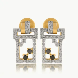 B Diamond Earrings