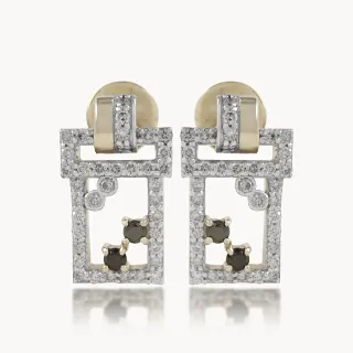B Diamond Earrings