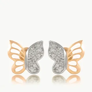 Beautiful Butterfly Design Diamond Earring