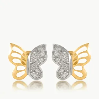 Beautiful Butterfly Design Diamond Earring