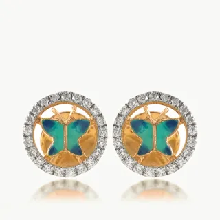 Butterfly Bliss Diamond Stud Earrings