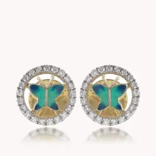 Butterfly Bliss Diamond Stud Earrings