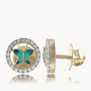 Butterfly Bliss Diamond Stud Earrings