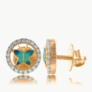 Butterfly Bliss Diamond Stud Earrings