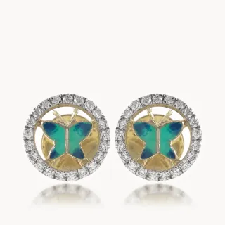 Butterfly Bliss Diamond Stud Earrings