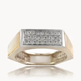 Calrose Designer Diamond Hexagon Band For Him