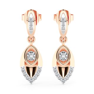 Stylish Dangler Design Diamond Earrings