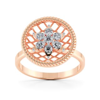 Basket Design Cocktail Diamond Ring