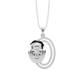 Jorian Round Diamond Office Wear Pendant