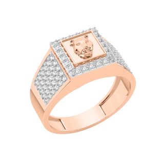 Elvan Round Diamond Engagement Ring For Men