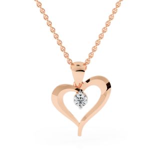 Fondness Heart Shaped Diamond Pendant