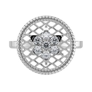 Basket Design Cocktail Diamond Ring