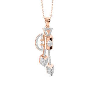 Sven Round Diamond Office Wear Pendant