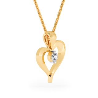 Fondness Heart Shaped Diamond Pendant