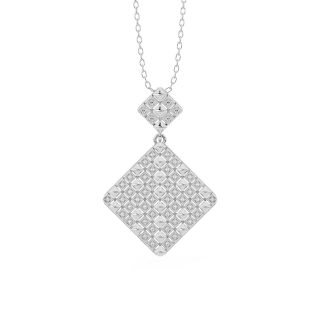 Golden Square Diamond Pendant