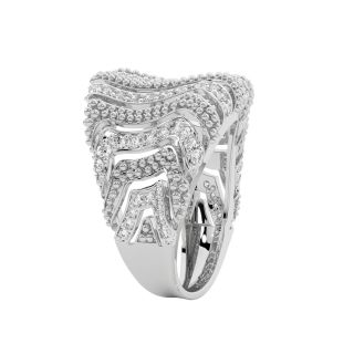 Wavy Design Diamond Ring