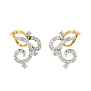 Angel Round Diamond Stud Earrings