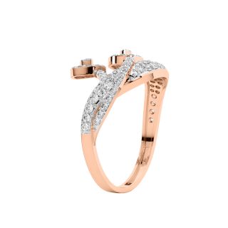 Shimmer Leaf Diamond Ring