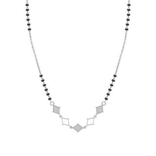 Rhombus Design Diamond Mangalsutra With Chain