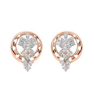 Rosy Daisy Diamond Earrings